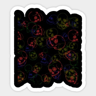 A SUPER Study of Skulls Sticker